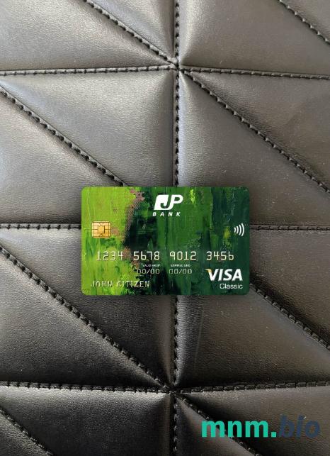 Japan Post bank visa classic card wygląd fotograficzny skan PSD + zdjęcie